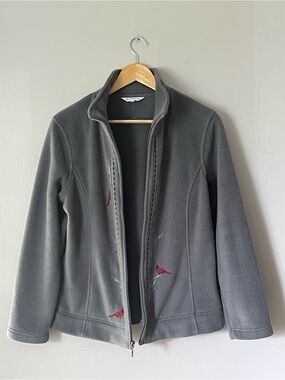 Women’s Northern Reflections Fleece Zip-Up Jacket With Embroidered Cardinal